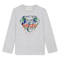 тениска,детски,3/4,панталони,kenzo,kids',logo,regular,fit,t,shirt,grey,marl