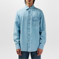 риза,облекла,на,разпродажба,мъжки,ризи,paul,smith,men's,long,sleeve,pocket,plain,shirt,blue,lt
