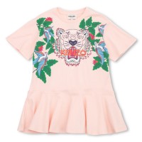 юношеска,тениска,детски,3/4,панталони,kenzo,logo,t,shirt,dress,juniors,pink