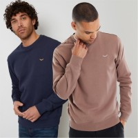 блуза,облекла,на,разпродажба,мъжки,блузи,threadbare,2,pack,crew,neck,sweatshirts,navy