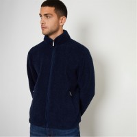 облекла,на,разпродажба,мъжки,туристически,полари,threadbare,zip,through,funnel,neck,borg,fleece,navy