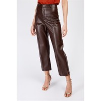 панталони,little,mistress,women's,leather,pu,leather,trousers,dark,oak