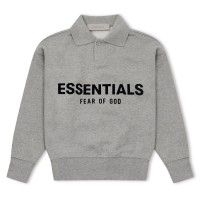 детска,блуза,с,яка,fear,of,god,essentials,unisex,kids,long,sleeve,polo,shirt,dark,oatmeal