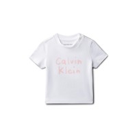 детска,тениска,calvin,klein,jeans,unisex,kids,t,shirt,white,yaf