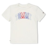 детска,тениска,детски,3/4,панталони,tommy,hilfiger,unisex,kids',outline,t,shirt,white,ybr