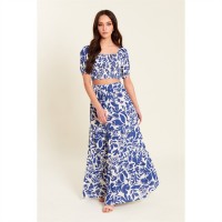 дамски,ризи,дамски,облекла,размер,be,you,shirred,top,blue,print