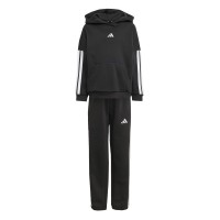 детски,анцуг,детски,облекла,adidas,3,stripes,essentials,fleece,tracksuit,infants,black,white