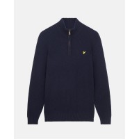 пуловер,мъжки,пуловери,lyle,and,scott,ribbed,quarter,zip,jumper,dark,navy