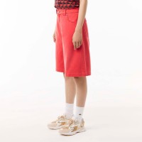 къси,панталони,дамски,къси,панталони,lacoste,long,natural,dye,bermuda,shorts,red