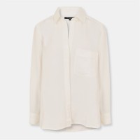 дамски,ризи,french,connection,birdie,linen,shirt,linen,white