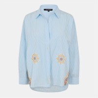 дамски,ризи,french,connection,rhodes,shirt,linen,blue