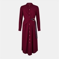 рокля,дамски,поли,и,рокли,biba,tie,shirt,dress,burgundy