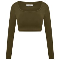 къса,блуза,дамски,топове,honeyz,crop,top,ld99,khaki