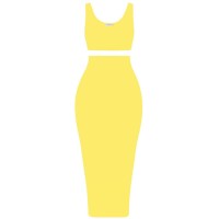 honeyz,bandage,co,ord,womens,yellow