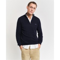 мъжки,пуловери,gant,gant,pique,half,zip,sn52,evening,blue