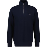 блуза,мъжки,пуловери,gant,textured,half,zip,sweatshirt,evening,blue