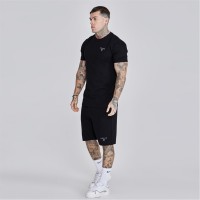 мъжки,комплект,мъжки,тениски,siksilk,t,shirt,&amp;,short,set,mens,black