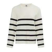пуловер,дамски,плетени,дрехи,дамски,облекла,размер,be,you,you,women,stripe,long,sleeve,jumper,cream