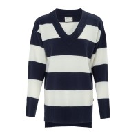 пуловер,дамски,плетени,дрехи,дамски,облекла,размер,soulcal,cal,women,long,sleeve,stripe,jumper,navy,white