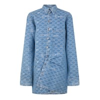 рокля,дамски,поли,и,рокли,off,white,monogram,mini,shirt,dress,light,blue