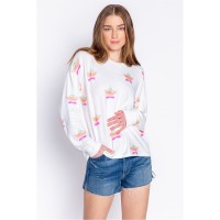 пуловер,дамски,пижами,дамски,облекла,размер,pj,salvage,salvage,stardust,crew,neck,jumper,off,white