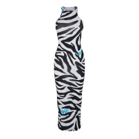 рокля,дамски,ризи,off,white,zebra,print,maxi,dress,white,blac