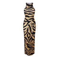 рокля,дамски,ризи,off,white,zebra,print,maxi,dress,beige
