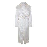дамска,риза,с,дълъг,ръкав,off,white,women,s,chine,satin,twist,long,sleeve,dress,shirt,white