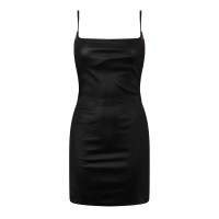 рокля,дамски,поли,и,рокли,off,white,stretch,leather,mini,dress,black