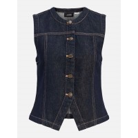 дамски,потник,jjxx,women,s,denim,sleeveless,shirt,dark,blue,denim
