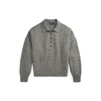 дамска,блуза,с,яка,дамски,плетени,дрехи,дамски,топове,polo,ralph,lauren,women,s,sweater,polo,knitted,long,sleeve,shirt,grey,heath