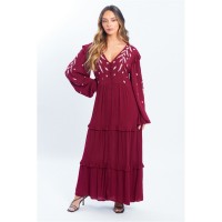 дамски,поли,и,рокли,дамски,облекла,размер,be,you,emb,maxi,drs,ld52,burgundy