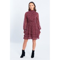 дамски,поли,и,рокли,дамски,облекла,размер,be,you,tiered,drs,ld52,spot,print