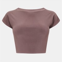 къса,блуза,дамски,топове,missy,empire,super,soft,low,back,crop,top,mocha