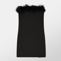 рокля,дамски,поли,и,рокли,missy,empire,feather,trim,strapless,mini,dress,black