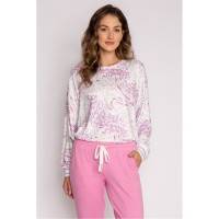 дамски,пижами,дамски,облекла,размер,pj,salvage,salvage,wild,lavender,top.,off,white