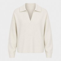 дамски,пуловер,дамски,плетени,дрехи,i,saw,it,first,women,s,polo,collar,v,neck,long,sleeve,jumper,canoli,cream