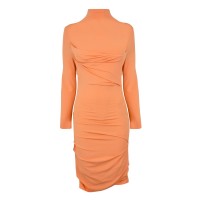 рокля,дамски,поли,и,рокли,off,white,ruched,mini,dress,peach,orange