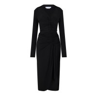 рокля,дамски,поли,и,рокли,off,white,vi,crepe,draped,midi,dress,black