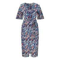 рокля,дамски,поли,и,рокли,yumi,yumi,navy,zebra,stripe,midi,dress,navy