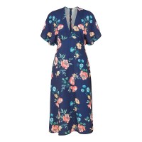 дамска,рокля,дамски,поли,и,рокли,yumi,women,s,navy,floral,kimono,midi,wrap,dress,navy