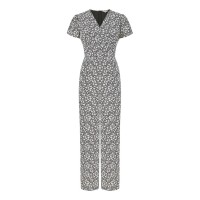дамски,летни,гащеризони,yumi,yumi,black,ditsy,floral,wrap,jumpsuit,black