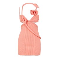 рокля,дамски,поли,и,рокли,off,white,knit,dress,peach,orange