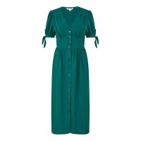 рокля,дамски,поли,и,рокли,yumi,yumi,green,midi,shirt,dress,with,tie,sleeves,green