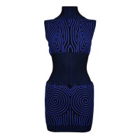 рокля,дамски,поли,и,рокли,off,white,vortix,hole,knitted,mini,dress,black,blue