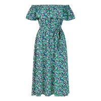 дамска,рокля,дамски,поли,и,рокли,yumi,women,s,green,ditsy,floral,bardot,midi,wrap,dress,green