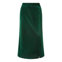 пола,поли,и,къси,панталони,yumi,yumi,green,velvet,skirt,with,front,slit,green