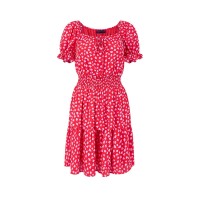 рокля,дамски,поли,и,рокли,mela,london,mela,london,red,heart,printed,bardot,skater,dress,red
