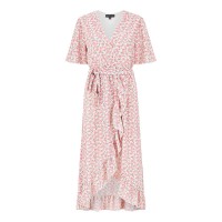рокля,дамски,поли,и,рокли,mela,london,mela,london,pink,ditsy,floral,wrap,midi,dress,pink