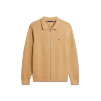 пуловер,мъжки,пуловери,tommy,hilfiger,men's,structure,full,zip,crew,neck,jumper,safari,canvas